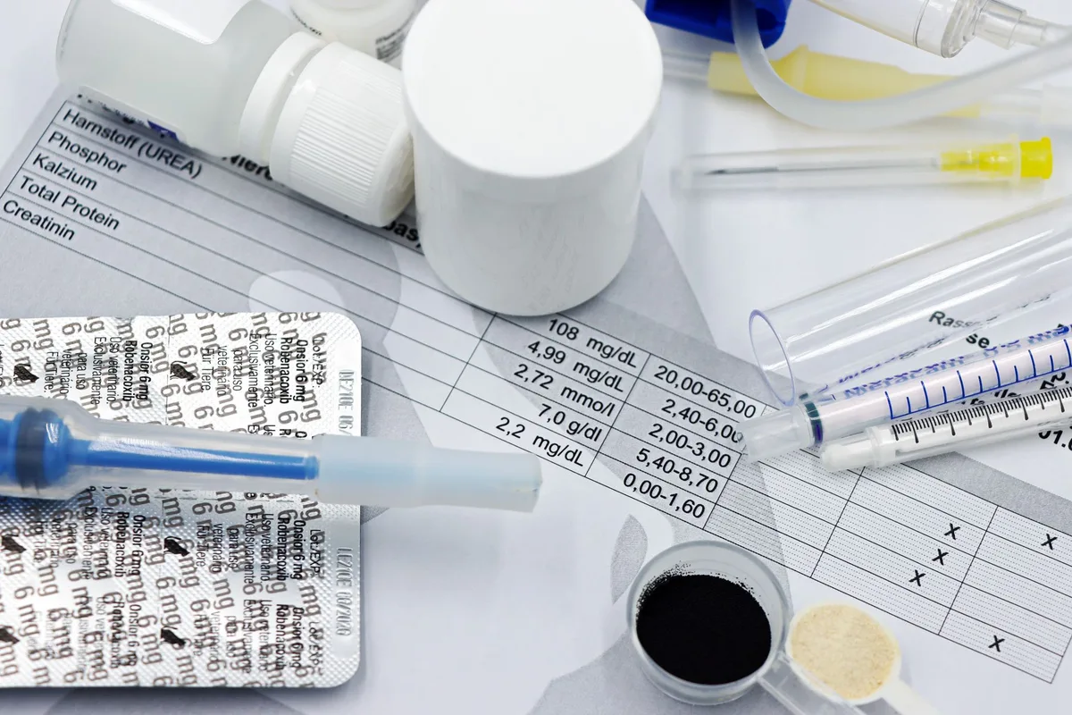 Analyse médicale et résultats de fonction rénale en laboratoire